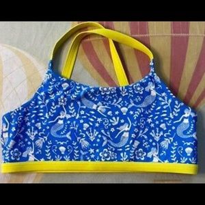 Mini Boden Mermaid print swim top - Size 15/16Y - EUC